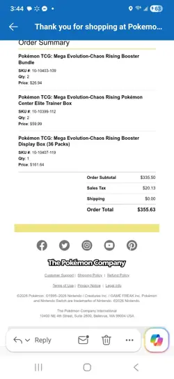 Pokemon Center Chaos Rising 1 (ETB) 1 Booster Box and 2 Booster Bundles PRESALE - Image 2
