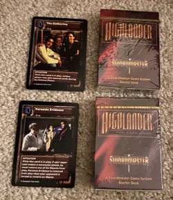 Highlander Swordmaster Card Game Lot Starter Decks WITH RARE Posters & Two Cards - Image 2