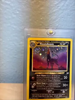 Pokemon TCG Houndoom Neo Revelation Holo Card 8/64 Unlimited Rare - SWIRL - Image 2