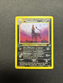 Pokemon TCG Houndoom Neo Revelation Holo Card 8/64 Unlimited Rare - SWIRL - Image 3