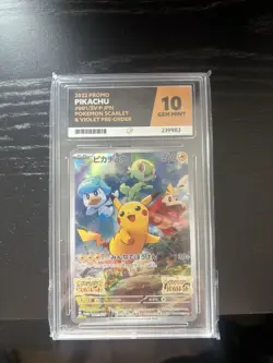 Ace 10 Pikachu Scarlet & Violet 001/SV-P Holo Promo Japanese Pokemon Card TCG - Image 1