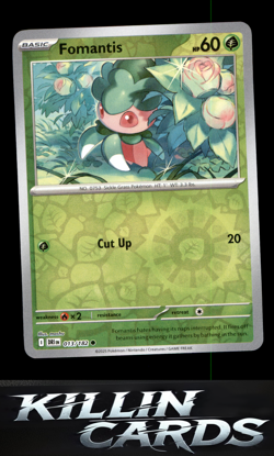 Reverse Holofoil Fomantis 013/182 Common SV10: Destined Rivals Pokemon Card NM - Image 1