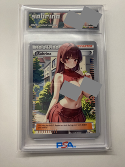 Sabrina Custom Graded Trading Card - Sexy Adult Anime Waifu Custom Made Trainer - Image 1
