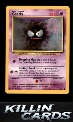 Gastly 050/102 Common Base Set Pokemon Card LP - Image 1