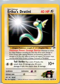 Pokemon TCG Erikas Dratini 42/132 Gym Heroes NM - Image 1