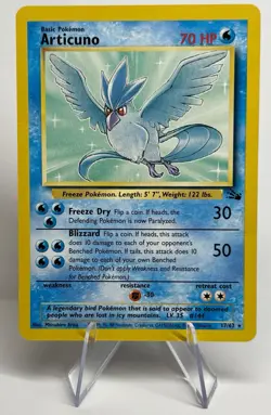 Pokemon TCG Fossil Articuno 17/62 Non Holo Rare - Image 1
