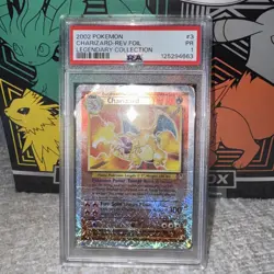 2002 POKEMON LEGENDARY COLLECTION #3 CHARIZARD-REVERSE FOIL PSA 1 VTG GRAIL - Image 4