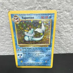 The Pokemon Company Vaporeon 12/64 Jungle Holo Rare Stage 1 80 HP Unlimited Eng - Image 1