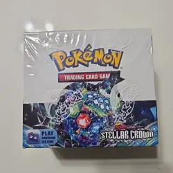 Pokemon Stellar Crown Booster Box - Scarlet & Violet TCG New - SIDE TEAR PICS - Image 1