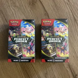 Lot Of 2 Pokemon Mega Evolution Perfect Order Booster Bundle - Image 1
