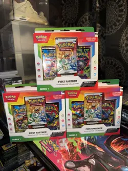 Pokemon TCG First Partner Illustration Collection Series 1 Factory Sealed Lot 3x - Image 1
