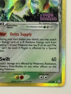 Pokemon TCG Flygon 7/110 Holon Phantoms Reverse Holo Stamp - Image 4