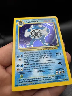 (NM)💙Poliwrath Base Set Holo Rare 13/102 90 HP English 1999 - Image 2