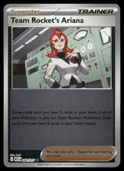 TEAM ROCKET'S ARIANA 202/217 UNCOMMON ASCENDED HEROES REVERSE HOLO POKEMON NM - Image 2