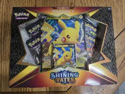 Pokemon TCG Shining Fates Pikachu V Collection Box 2021 FACTORY SEALED - Image 1