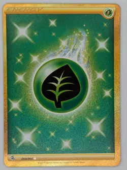 Miscut - Grass Energy 283/264 Gold Secret Rare Fusion Strike Pokemon TCG - NM/MT - Image 1