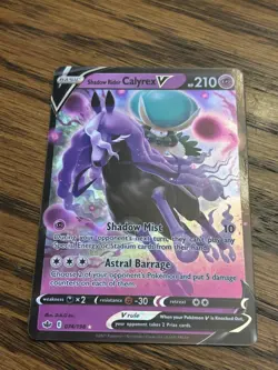 Pokemon Shadow Rider Calyrex V 074/198 Chilling Reign Ultra Rare Holo - NM - Image 1