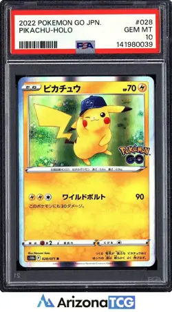 Pokemon 2022 Pikachu 028/071 Holo Pokemon GO Japanese GEM MINT PSA 10 - Image 1