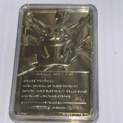 Pokemon Pikachu Gold Plated Playing Card. - Image 2