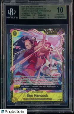2026 One Piece Promos #OP14112 Boa Hancock Championships Regionals Top 64 BGS 10 - Image 1
