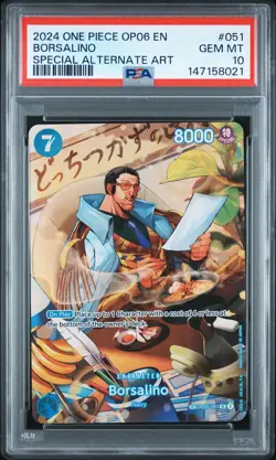 2024 ONE PIECE OP06-WINGS OF THE CAPTAIN SPECIAL ALTERNATE ART BORSALINO PSA 10 - Image 1