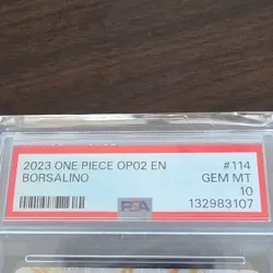 Namco Borsalino OP02-114 Paramount War Super Rare Foil PSA 10 One Piece CCG - Image 3