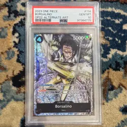 One Piece Borsalino Alternate Art 2023 OP02 Paramount War #114 PSA 10 - Image 1