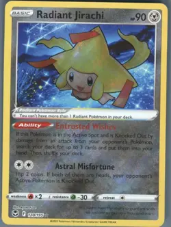 Pokemon Cards - SWSH12: Silver Tempest Radiant Jirachi - Image 1