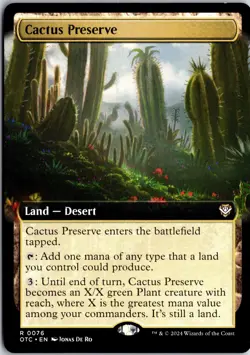Cactus Preserve (Extended Art) 76 CMD: Outlaws of Thunder Junction MTG NM/M - Image 1