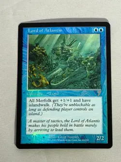 MTG FOIL Lord of Atlantis 7th Edition Magic the Gathering - Image 1