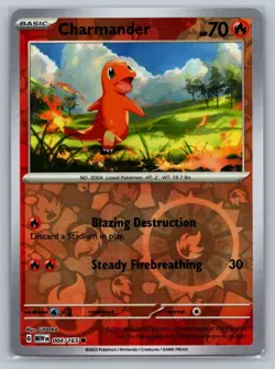 Charmander SV: Scarlet & Violet 151 #004/165 Reverse Holo Pokemon Card - Image 1