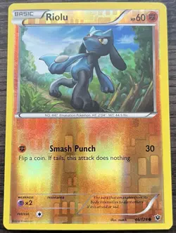 Riolu 46/124 Pokemon TCG XY Fates Collide Reverse Holo Light Play LP - Image 1