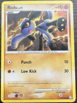 Riolu 117/146 Pokemon TCG Diamond & Pearl Legends Awakened Light Play LP - Image 1