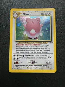 Pokemon TCG Blissey Neo Revelation Holo Rare Card 2/64 LP Vintage WOTC 2000 - Image 1