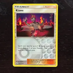Kiawe 116/147 Pokemon Burning Shadows Sun & Moon Reverse Holo Uncommon Card NM - Image 1