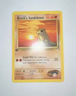 Brock's Sandshrew 072/132 Gym Heroes 1st edition pokemon - Image 1