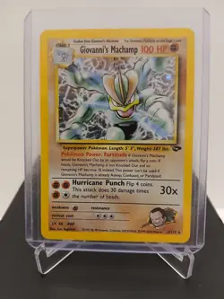 2 Card LOT - Pokemon GYM - Vintage TCG - GIOVANNI'S MACHAMP & MISTY'S GYARADOS - Image 1