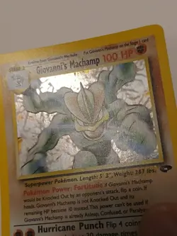 2 Card LOT - Pokemon GYM - Vintage TCG - GIOVANNI'S MACHAMP & MISTY'S GYARADOS - Image 2