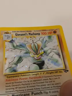 2 Card LOT - Pokemon GYM - Vintage TCG - GIOVANNI'S MACHAMP & MISTY'S GYARADOS - Image 3