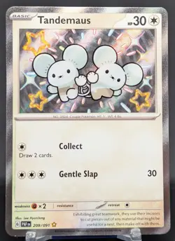 Pokemon Tandemaus #209/091 English Paldean Fates Shiny Rare - Image 1