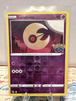 Lunatone 034/078 Pokemon GO Reverse Holo - Image 1