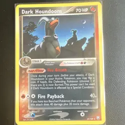 Pokemon TCG Dark Houndoom Team Rocket Returns Rare 37/109 70 HP English - Image 1