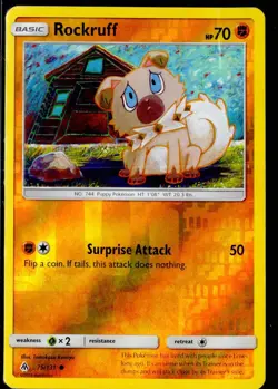 ROCKRUFF 75/131 COMMON FORBIDDEN LIGHT POKEMON REVERSE HOLO NM - Image 1