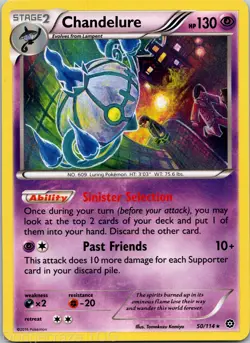 Chandelure 50/114 Holo Rare Steam Siege Pokemon NM - Image 1
