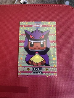 Eevee Gengar Poncho - Pokemon Lets Go Eevee Card Database (GOLD HOLO STARS RARE - Image 2