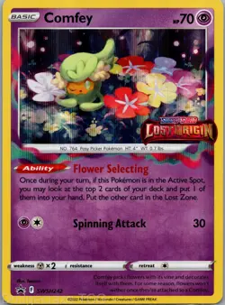 Comfey SWSH242 Promo SWSH Black Star Pokemon NM - Image 1