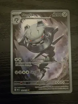 Steelix Pokemon 150/132 Full Art Illustration Rare Holo Mega Evolution - Image 1