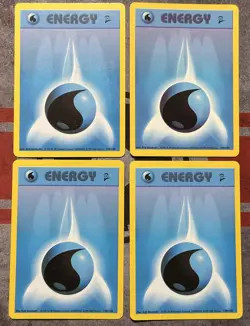 Pokemon TCG - 4X BASIC WATER ENERGY - Base Set 2 130/130 - LP - Image 1