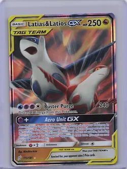 Latias & Latios GX 113/181 Holo GX Rare Team Up Pokemon Lightly Played - Image 1