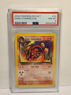 2000 Pokemon Rocket Dark Charmeleon #32 PSA 8 - Image 1